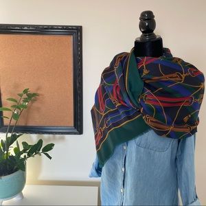 Large Square Patterned Scarf